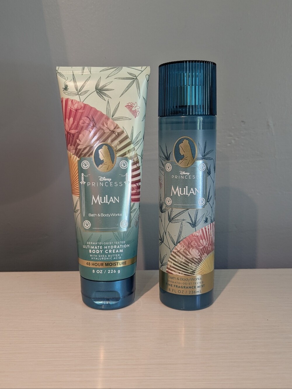 Bath & Body Works Mulan Fine Fragrance Mist And Body Cream - Teal & Blue